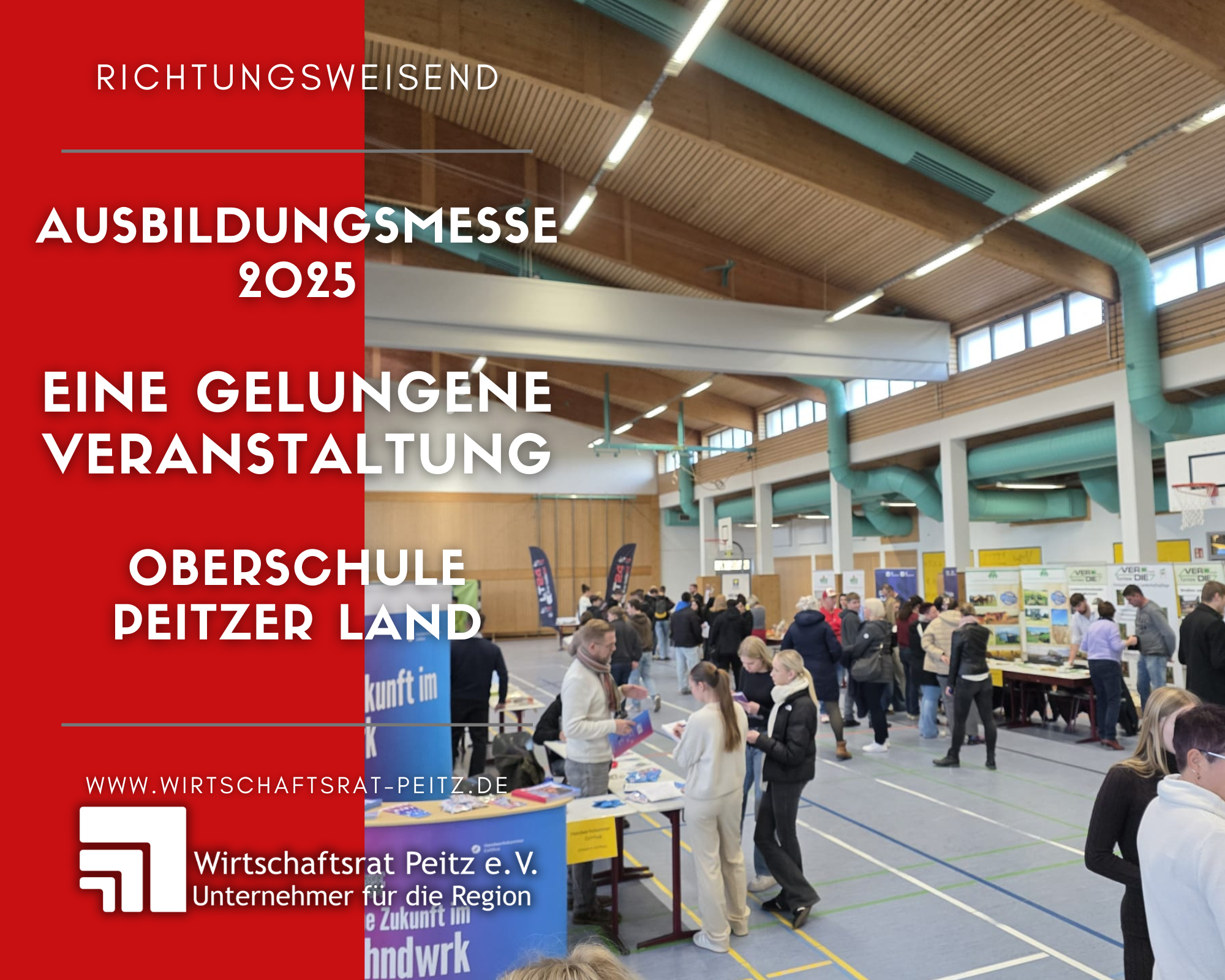 Wirtschaftsrat Peitz e.V. mit Infostand auf der Ausbildungsmesse der Peitzer Oberschule in Peitz